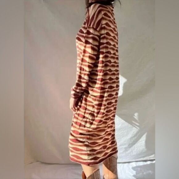 EUC ZARA PRINTED KNIT TUNIC DRESS SPECIAL EDITION BRICK - Picture 2 of 10